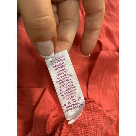 velvet calypso st barth womens coral pink orange tank top p xs small - Picture 6 of 6